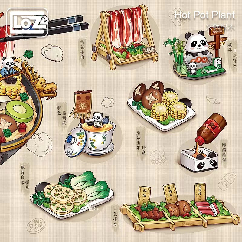 LOZ Creator Series 1072 Sichuan Flavored Hot Pot