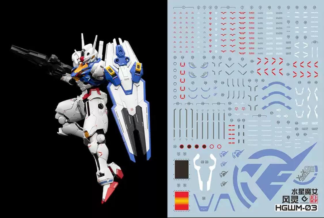 C72 HGTWFM Gundam Aerial Water Decal Sheet