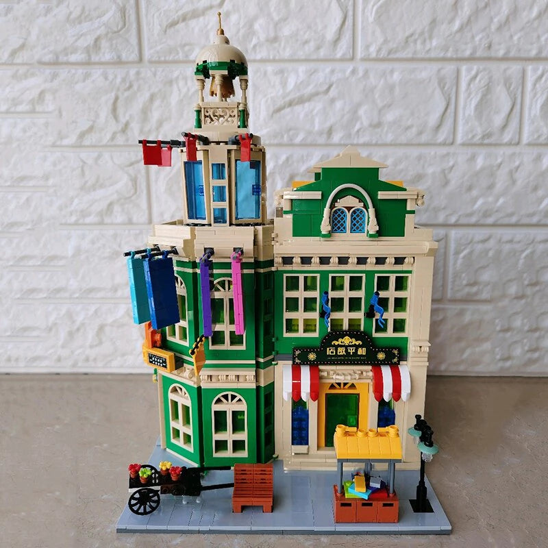 LOZ Architecture Mini Blocks 1039 Architecture Peace Hotel Food Restaurant Bell Tower