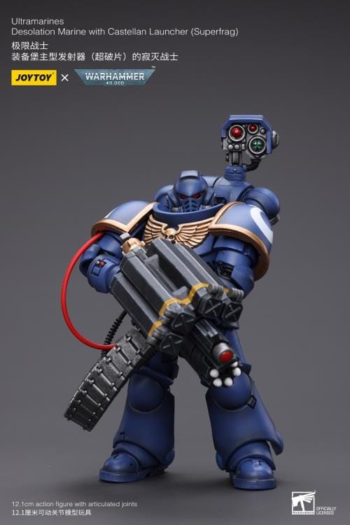 Warhammer 40K Ultramarines Desolation Marine with Castellan Launcher (Superfrag) 1/18 Scale Figure