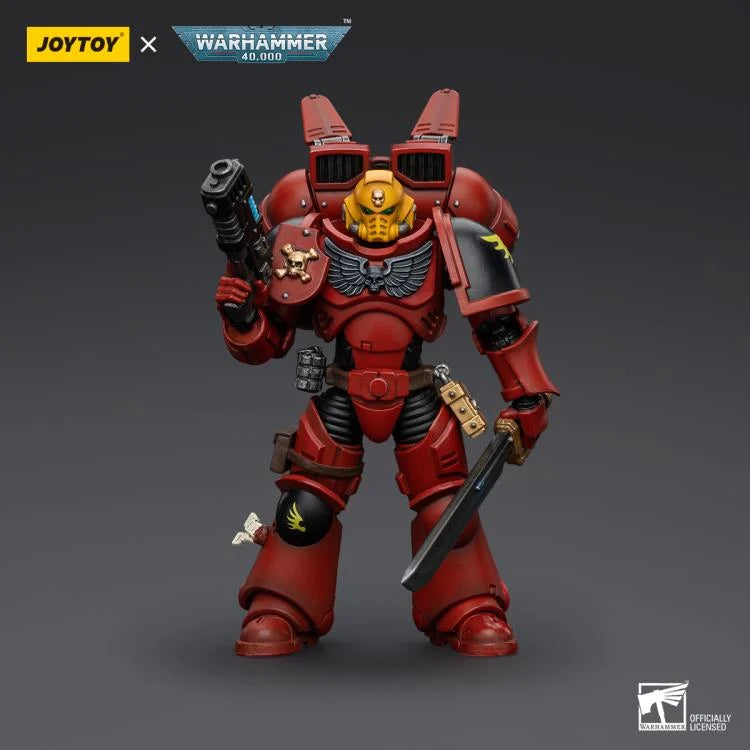 Warhammer 40K Blood Angels Jump Pack Intercessors Sergeant with Plasma Pistol 1/18 Scale Action Figure