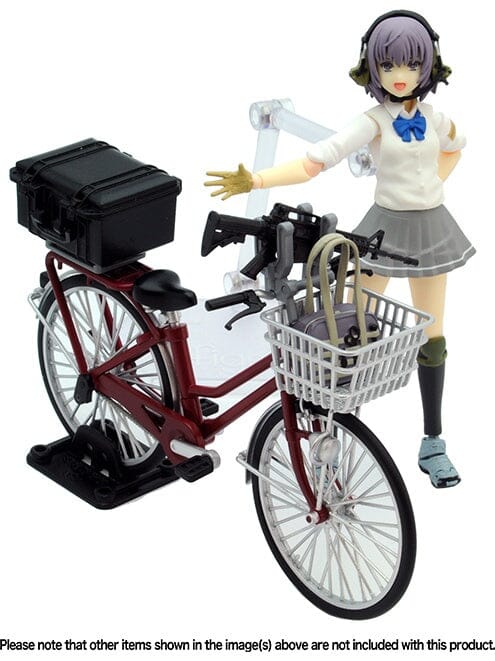 TomyTec Little Armory 1/12 LM005 Commuting Bicycle Defense School Maroon