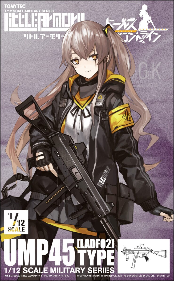 TomyTec Little Armory 1/12 LADF02 Dolls Frontline UMP45 Type Rifle