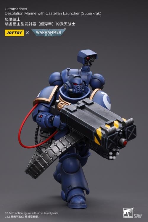 Warhammer 40K Ultramarines Desolation Marine with Castellan Launcher (Superkrak) 1/18 Scale Figure