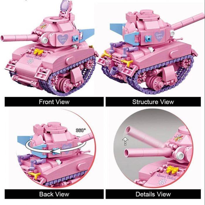 LOZ Creative 1118 Sherman Tank (Pink)