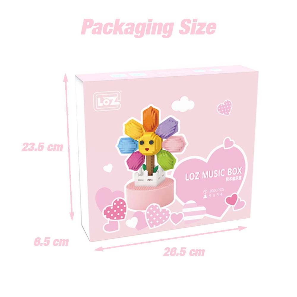 LOZ IDEAS Mini Block 9854 Sunflower (wind up music box)