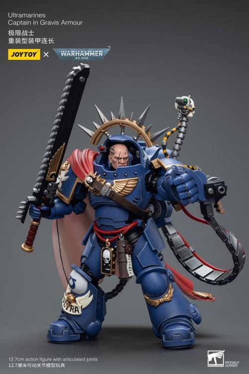 Warhammer 40k Ultramarines Captain in Gravis Armour 1/18 Scale Figure