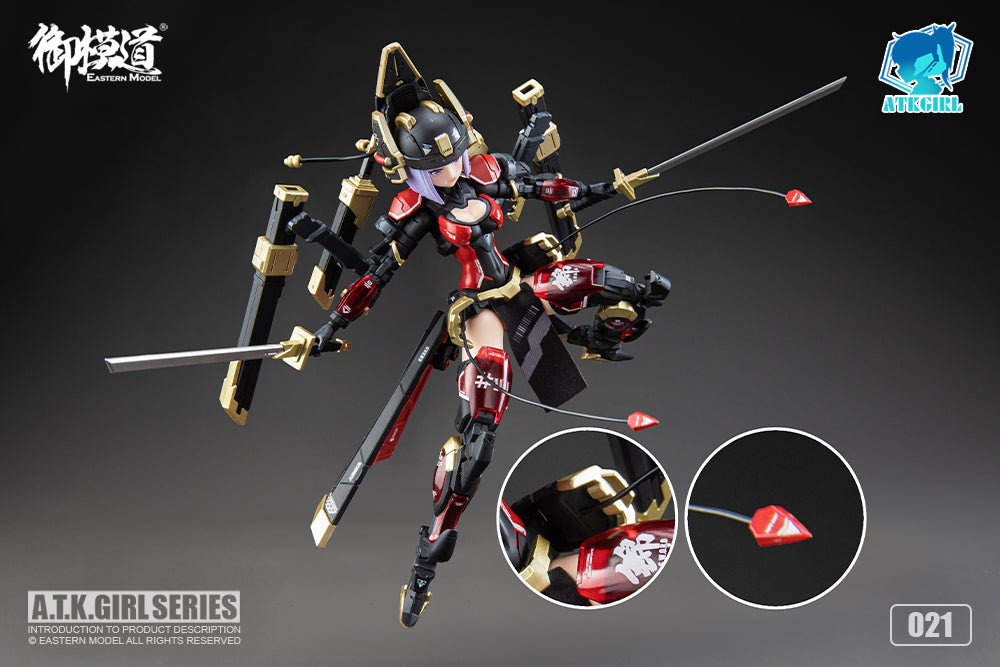 A.T.K. Girl Brocade-Clad Elite Guard (Jinyi Wei JW021 - Red Ver.) 1/12 Scale Model Kit