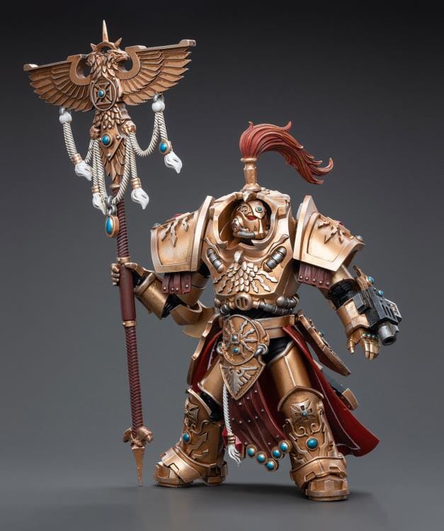 Warhammer 40K Adeptus Custodes Vexilus Praetor in Allarus Terminator Armor Phelam Tolguror 1/18 Scale Figure