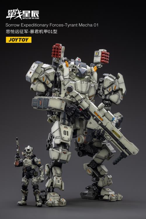 Battle for the Stars Sorrow Expeditionary Forces Tyrant Mecha 01 With Pilot 1/18 Scale Figure Set