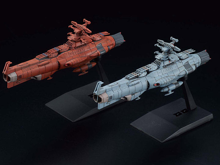 Space Battleship Yamato Mecha Collection UNCF D Class & Mars-Earth Defense Line Model Kit Two-Pack