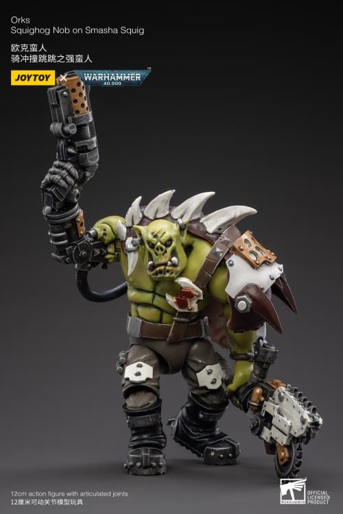 Warhammer 40K Orks Squighog Nob On Smasha Squig 1/18 Scale Figure Set