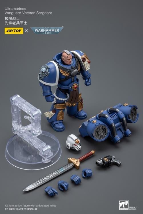 Warhammer 40k Ultramarines Vanguard Veteran Sergeant 1/18 Scale Figure