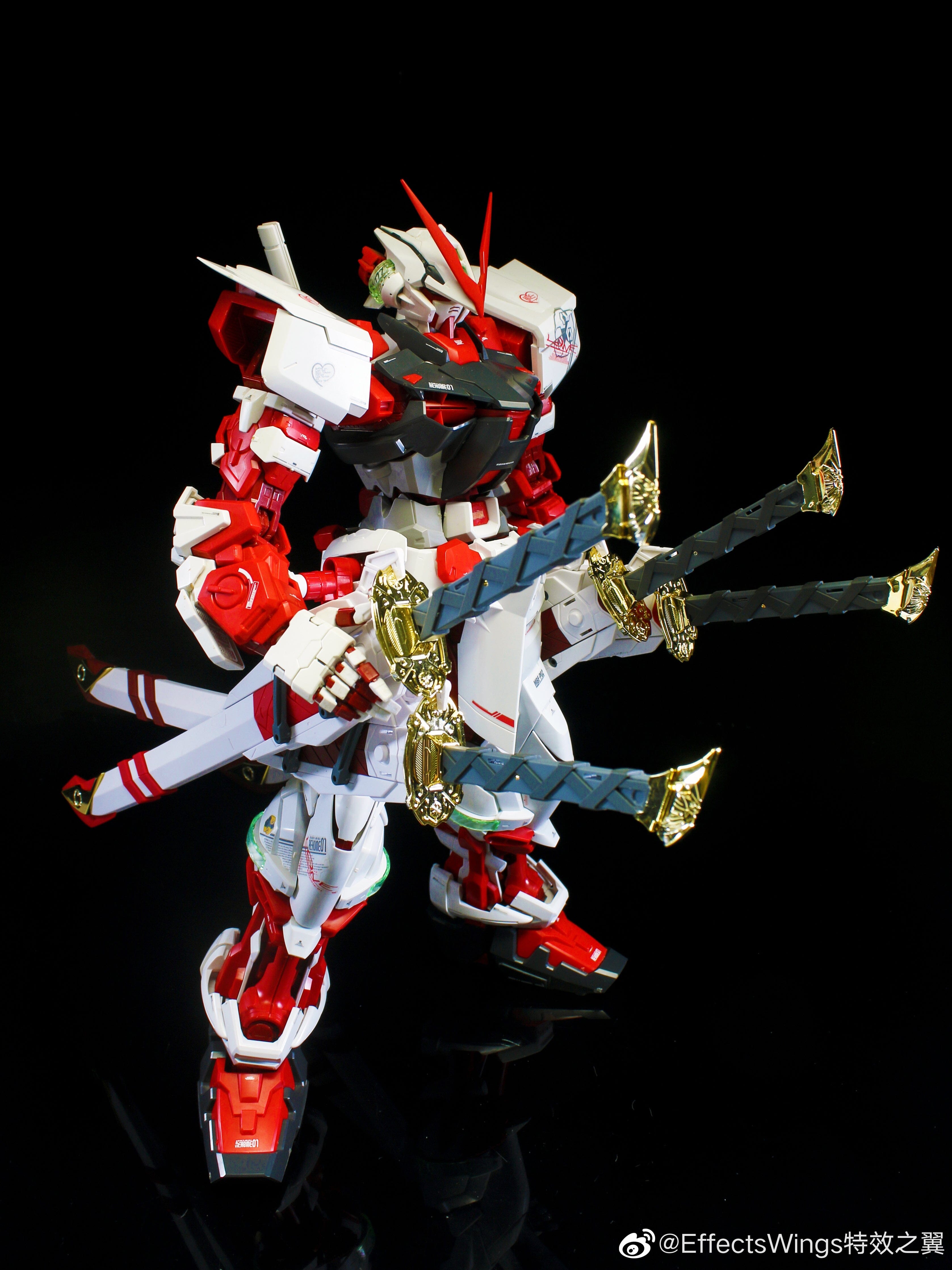 Effect Wings 1/60 Red Astray Katana Model Set x2