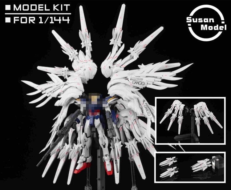 [SU016-A] Susan Models 1/144 RG Wing Gundam Snow White Wings and Cannons