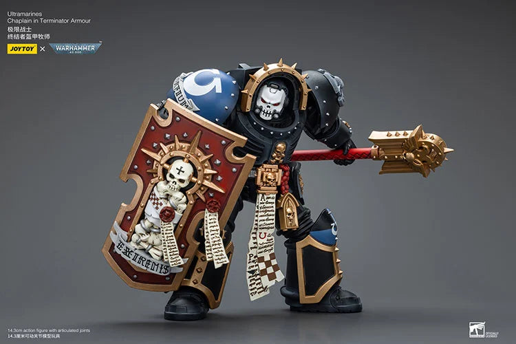 Warhammer 40K Ultramarines Chaplain in Terminator Armor 1/18 Scale Action Figure