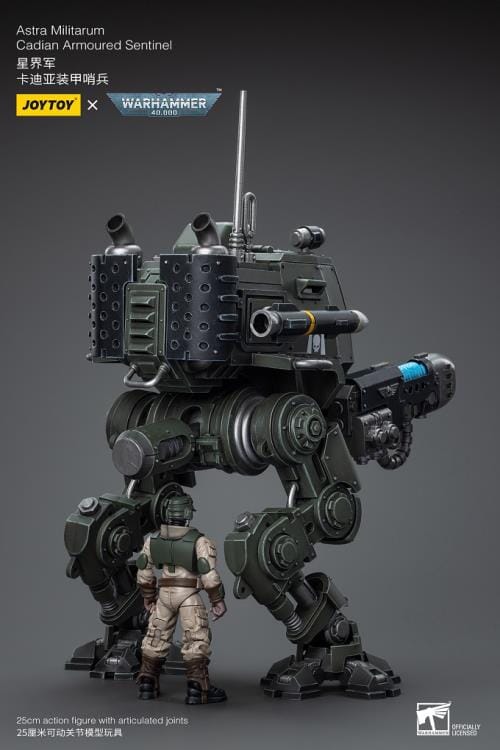 Warhammer 40K Astra Militarum Cadian Armoured Sentinel 1/18 Scale Figure