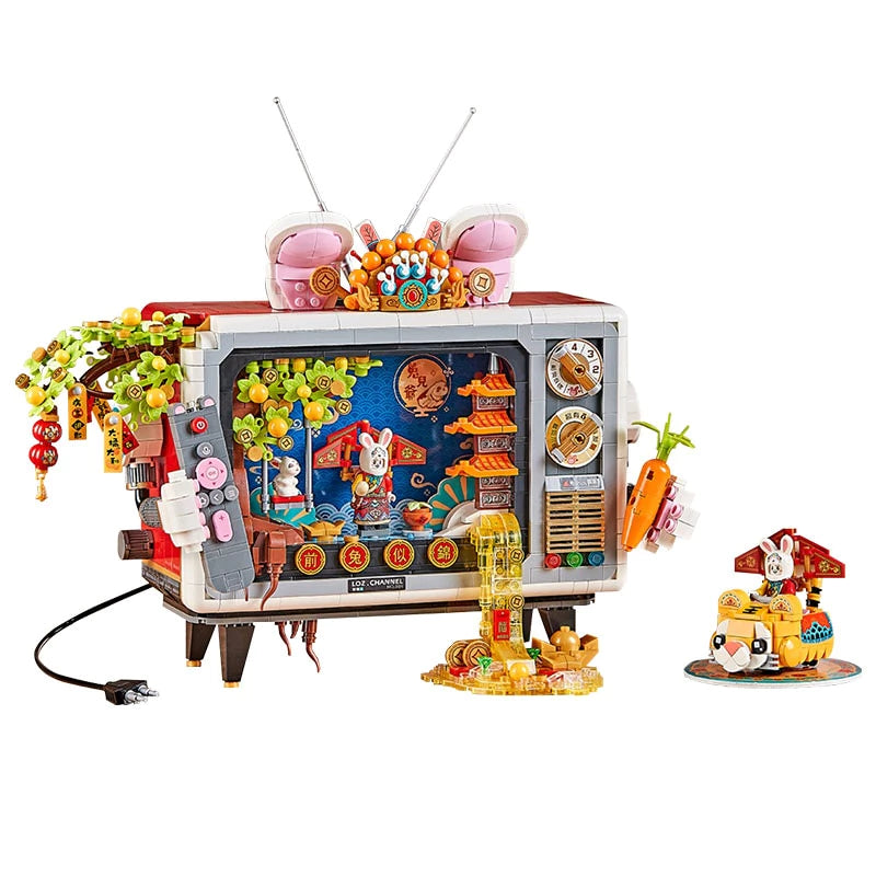 LOZ Creator Series 1073 Rabbit Master TV New Year Spring Festival National Tide