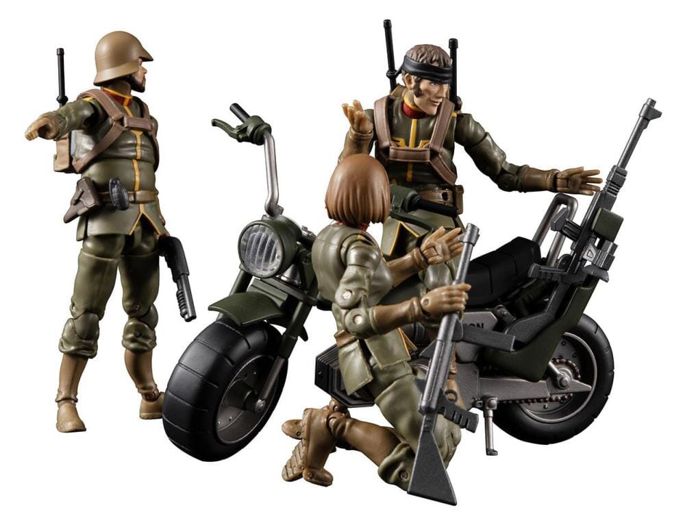 Mobile Suit Gundam G.M.G. Principality of Zeon Team Ramba Ral & Motorcycle Set (With Gift)