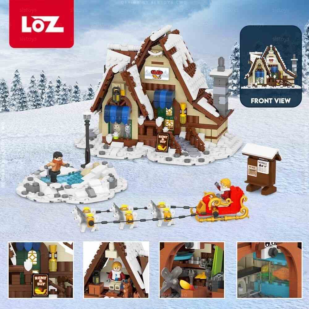 LOZ Winter Village 2196 Santa Claus Sled Shop