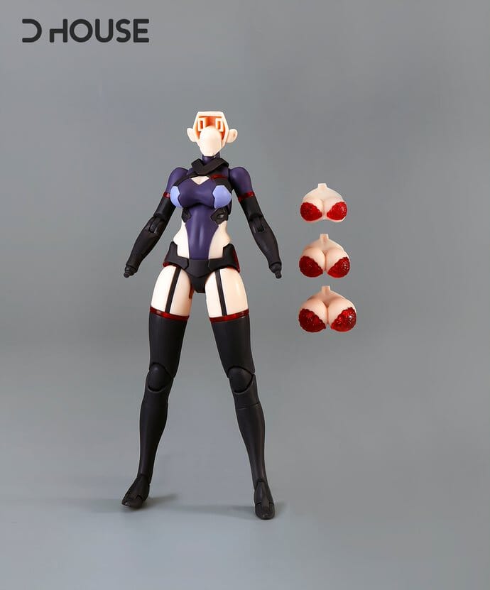 D House 1/12 Plain Figure Model Kit for Mecha Girl Dark Version