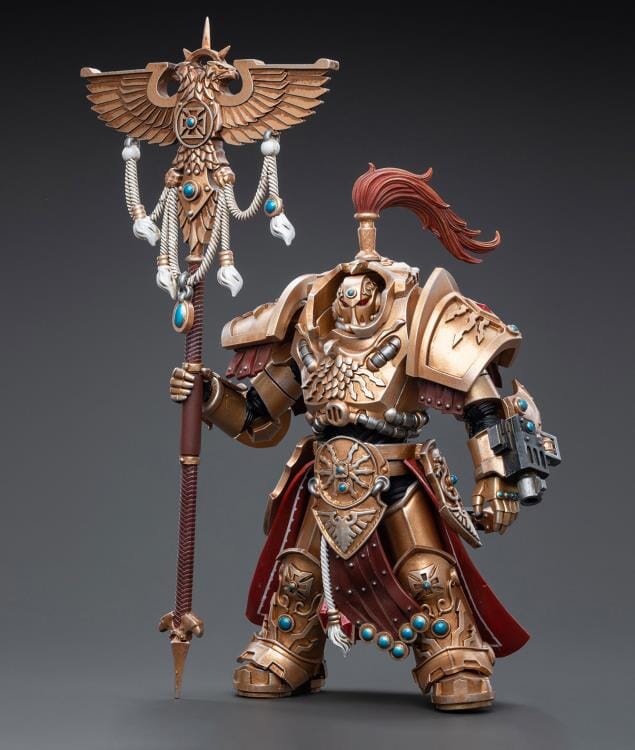 Warhammer 40K Adeptus Custodes Vexilus Praetor in Allarus Terminator Armor Phelam Tolguror 1/18 Scale Figure