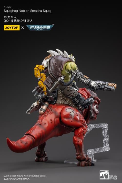 Warhammer 40K Orks Squighog Nob On Smasha Squig 1/18 Scale Figure Set