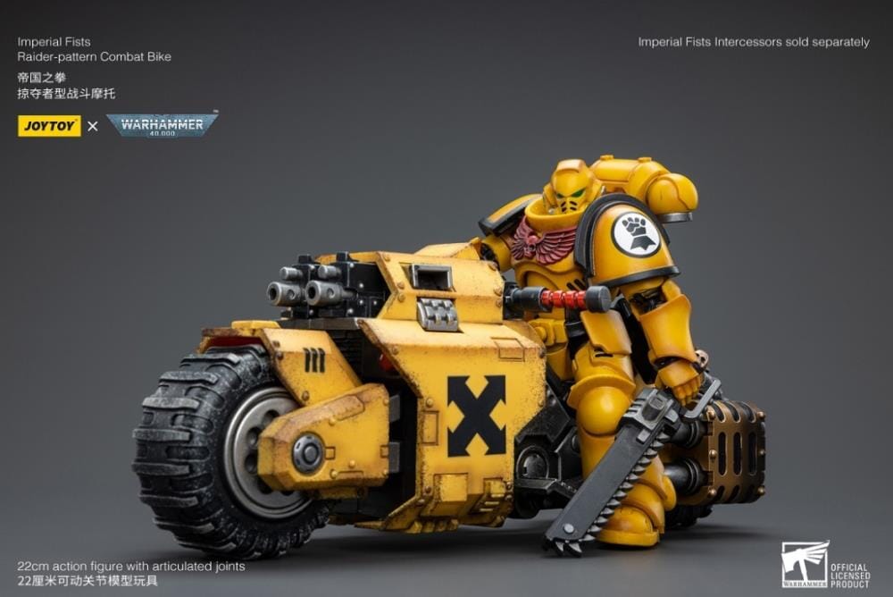 Warhammer 40k Imperial Fists Raider-Pattern Combat Bike 1/18 Scale Vehicle (Reissue)