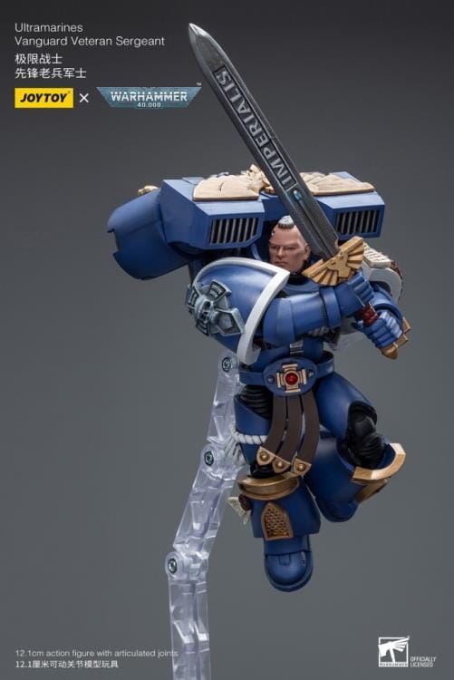 Warhammer 40k Ultramarines Vanguard Veteran Sergeant 1/18 Scale Figure