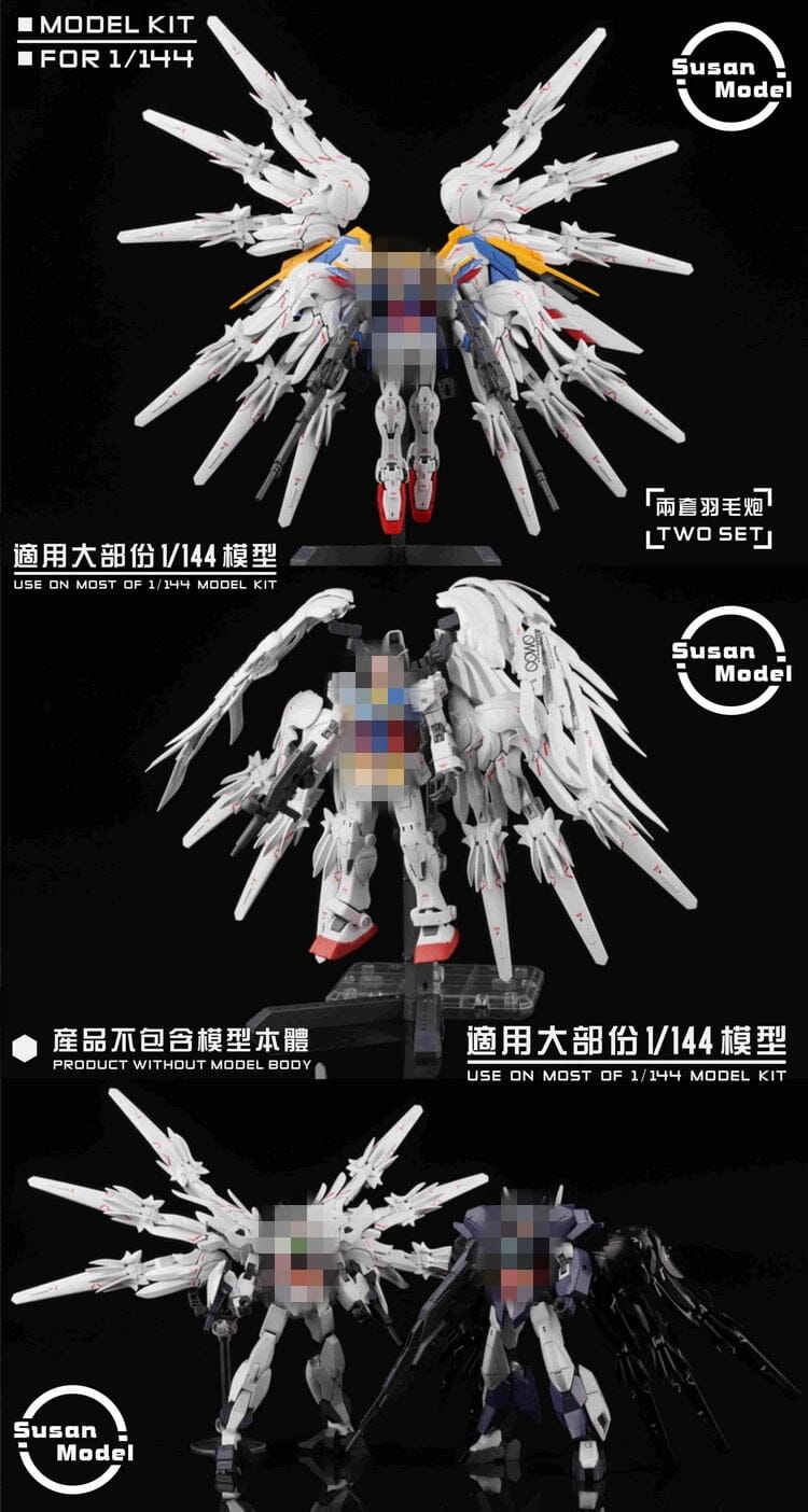 [SU016-A] Susan Models 1/144 RG Wing Gundam Snow White Wings and Cannons