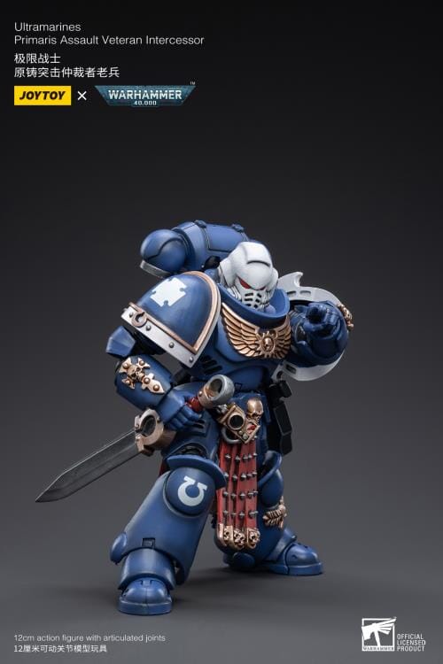 Warhammer 40K Ultramarines Primaris Assault Veteran Intercessor 1/18 Scale Figure