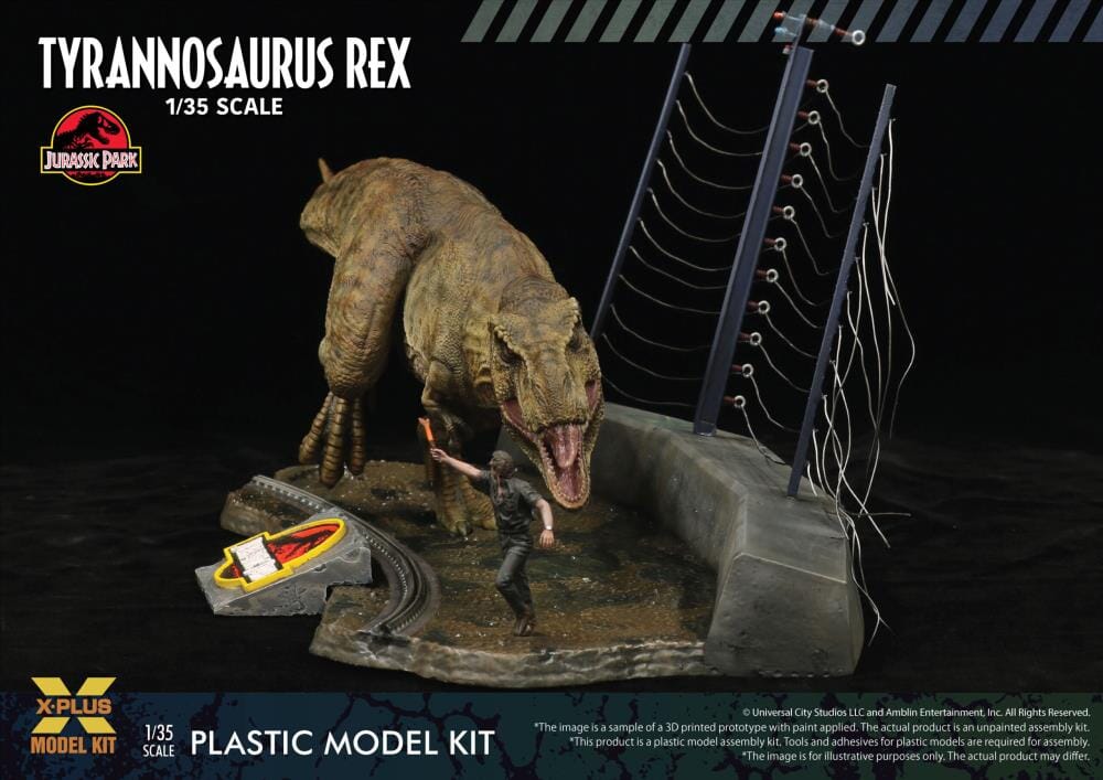 Jurassic Park Tyrannosaurus Rex 1/35 Scale Model Kit