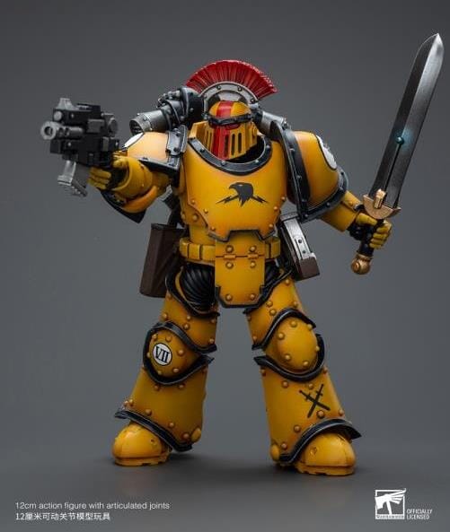 Warhammer 40k Imperial Fists Legion MkIII Tactical Squad Sergeant with Power Sword 1/18 Scale Figure