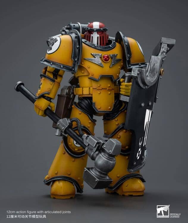 Warhammer 40k Imperial Fists Legion MkIII Breacher Squad Sergeant with Thunder Hammer 1/18 Scale Figure