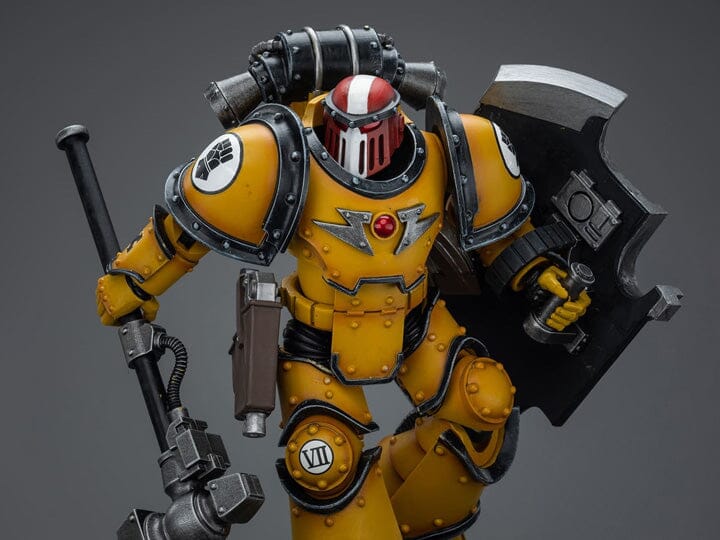 Warhammer 40k Imperial Fists Legion MkIII Breacher Squad Sergeant with Thunder Hammer 1/18 Scale Figure