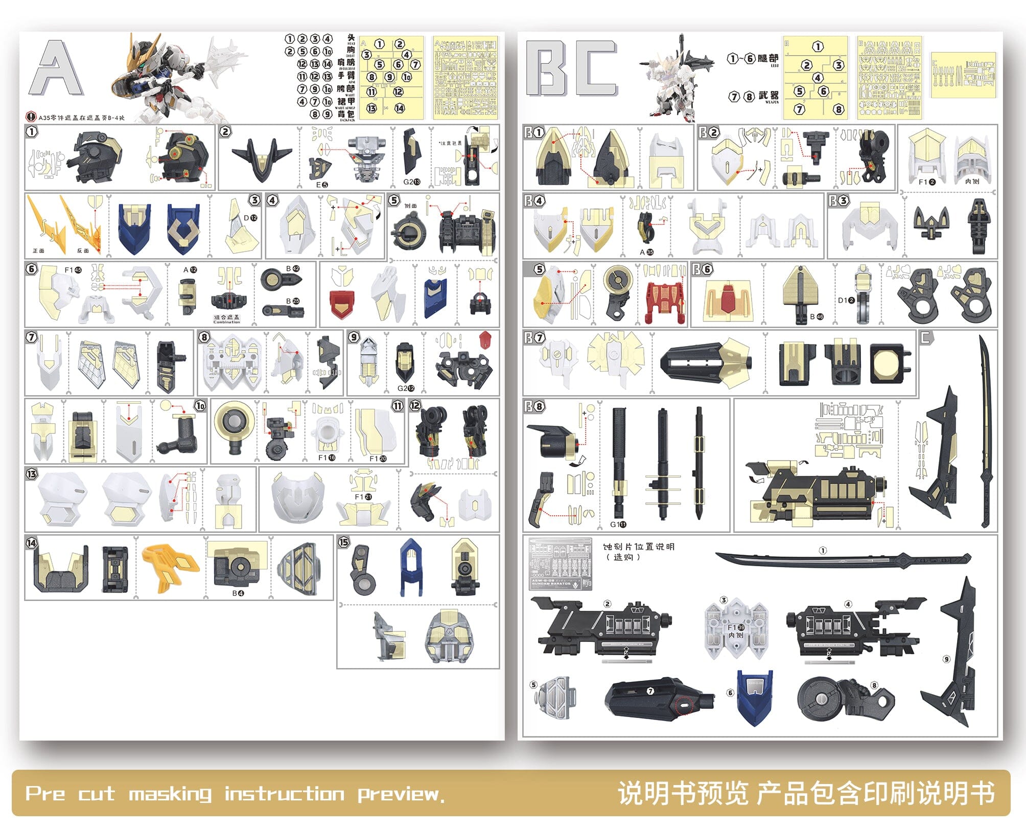 MGSD Barbatos Pre-Cut Masking