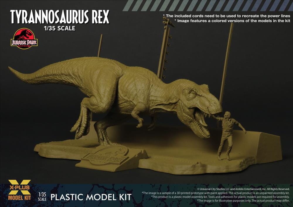 Jurassic Park Tyrannosaurus Rex 1/35 Scale Model Kit