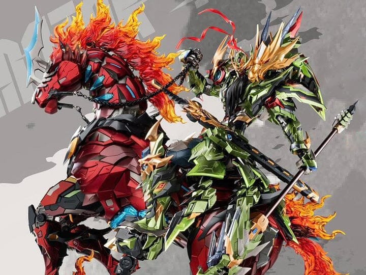 Legend of Star General MNQ-XH09X Guan Yu & Red Flame Fire Dragon Horse 1/72 Scale Figure