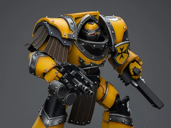 Warhammer 40K Imperial Fists Legion Cataphractii Terminator Squad Legion Cataphractii with Chainfist 1/18 Scale Figure