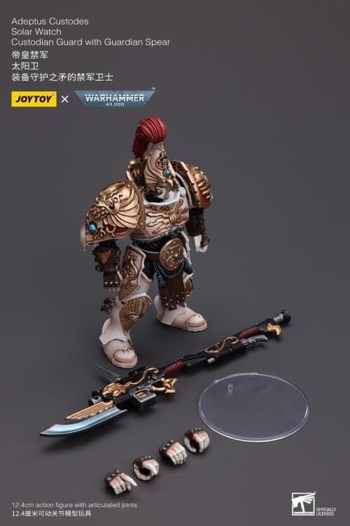 Warhammer 40K Adeptus Custodes Solar Watch Custodian Guard with Guardian Spear 1/18 Scale Figure