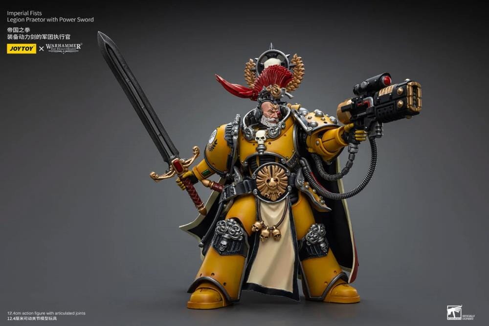 Warhammer 40k Imperial Fists Legion Praetor with Power Sword 1/18 Scale Figure