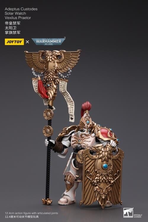 Warhammer 40K Adeptus Custodes Solar Watch Vexilus Praetor 1/18 Scale Figure