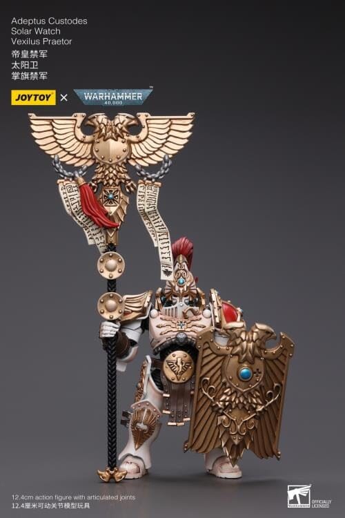 Warhammer 40K Adeptus Custodes Solar Watch Vexilus Praetor 1/18 Scale Figure